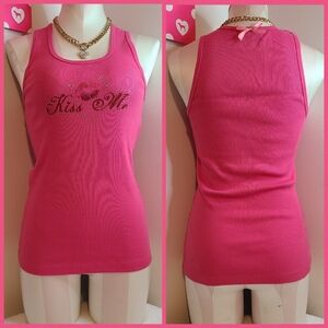 VTG VS Sexy Little Things 100% Cotton Bling Graphic Tank Size Lg